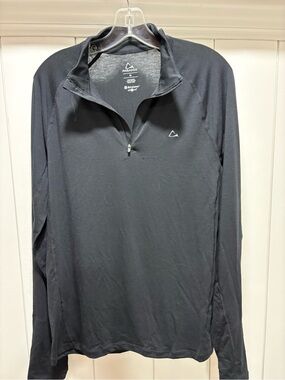 Paradox Merino Blend Mens Medium 1/4 Zip Long Sleeve Shirt Black Dri Release